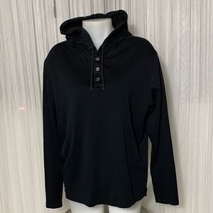 Robert Barakett Black Hoodie Sweatshirt 100% Pima Cotton Size M